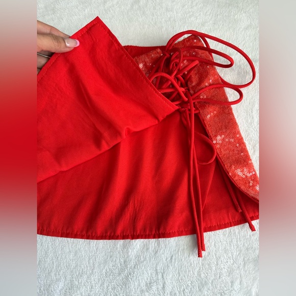 Sequin Wrap Mini Skirt | Tie-Side | Coachella Ibiza Festival Vibes - Picture 4 of 7